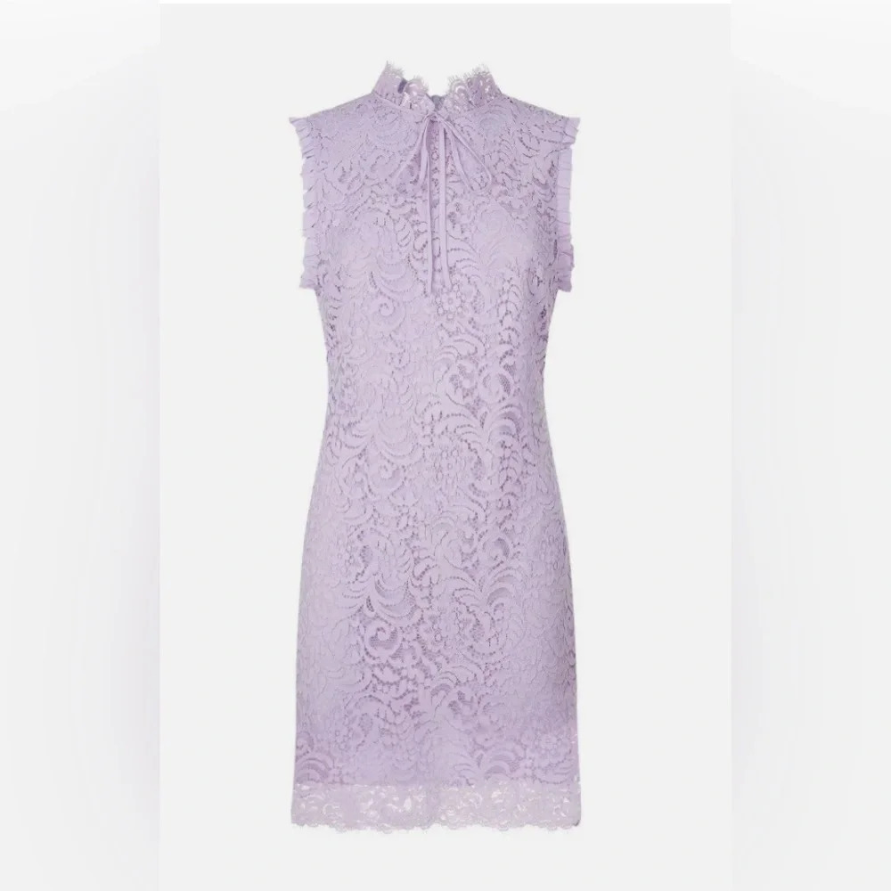 ! Sandro Lilac Purple Lace Dress Size S - Picture 2 of 8